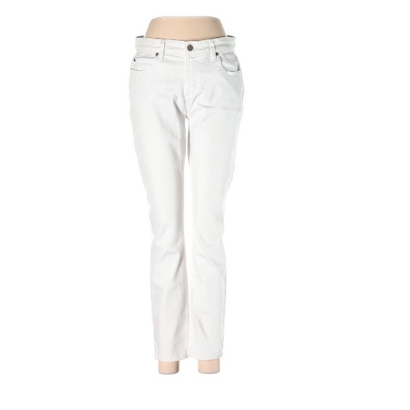 Eileen Fisher Mid Rise Skinny Jeans in white - Picture 1 of 8